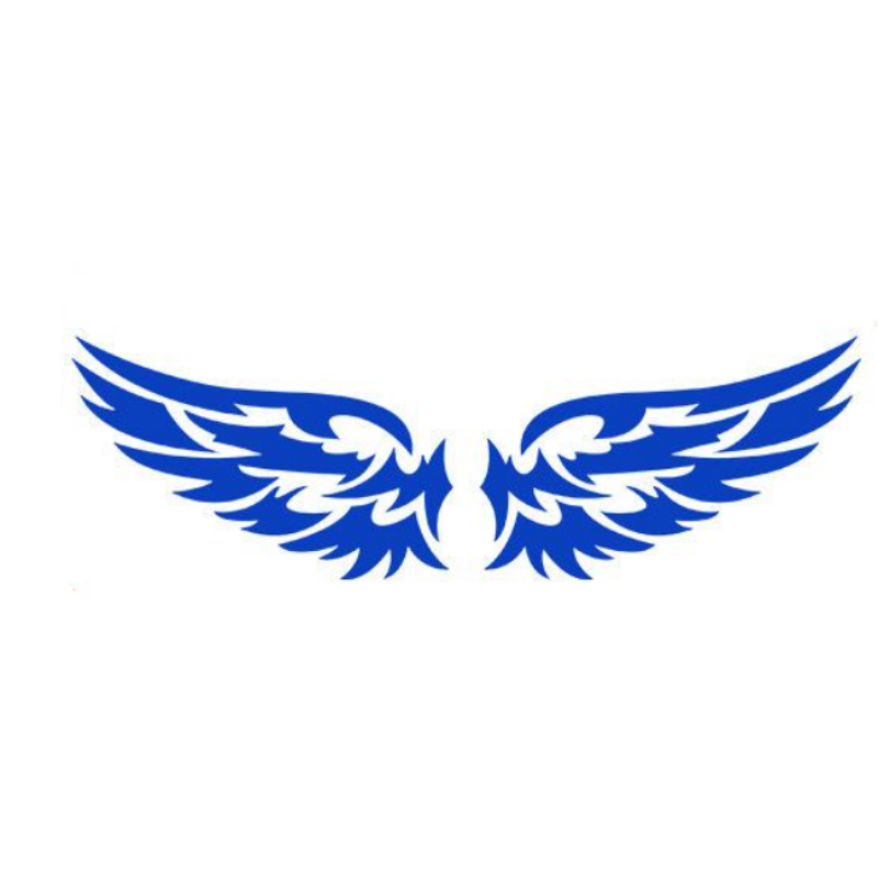 Car Stickers Angel Wings Pattern Outdoor Reflective Car Motorcycle Body Decals Window Scratch Stickers