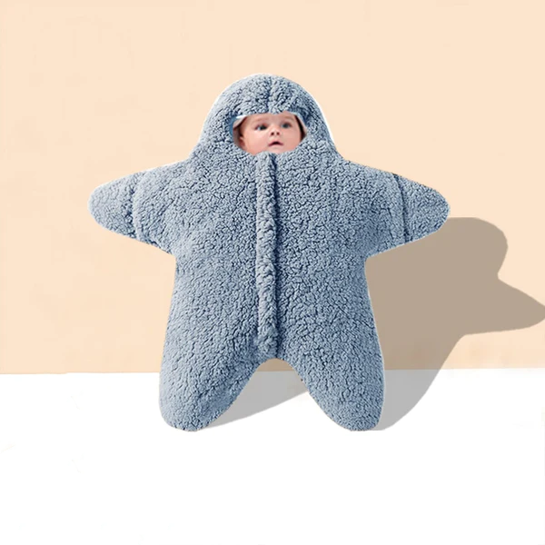 TK Baby 2023 Starfish Pajamas Baby One-piece Clothes Starfish Cute Romper Sleeping Bag Baby Hugging Clothes Thickening 2T-8T