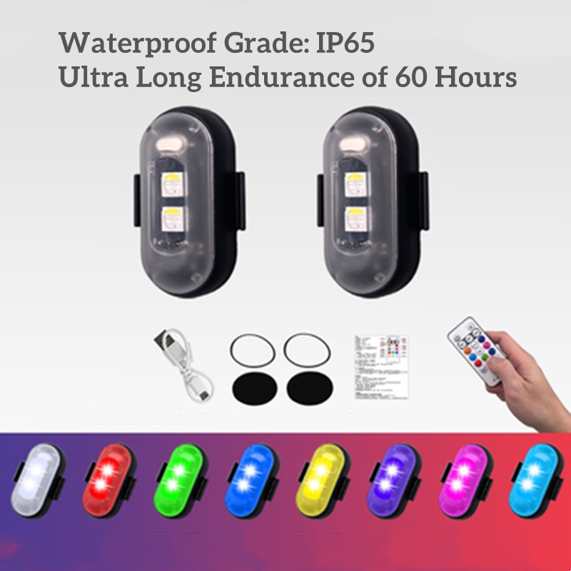 Universal Electric Aircraft Lights Motorcycle Strobe Free Wiring Warning Lights Drone Model Pilot Lights