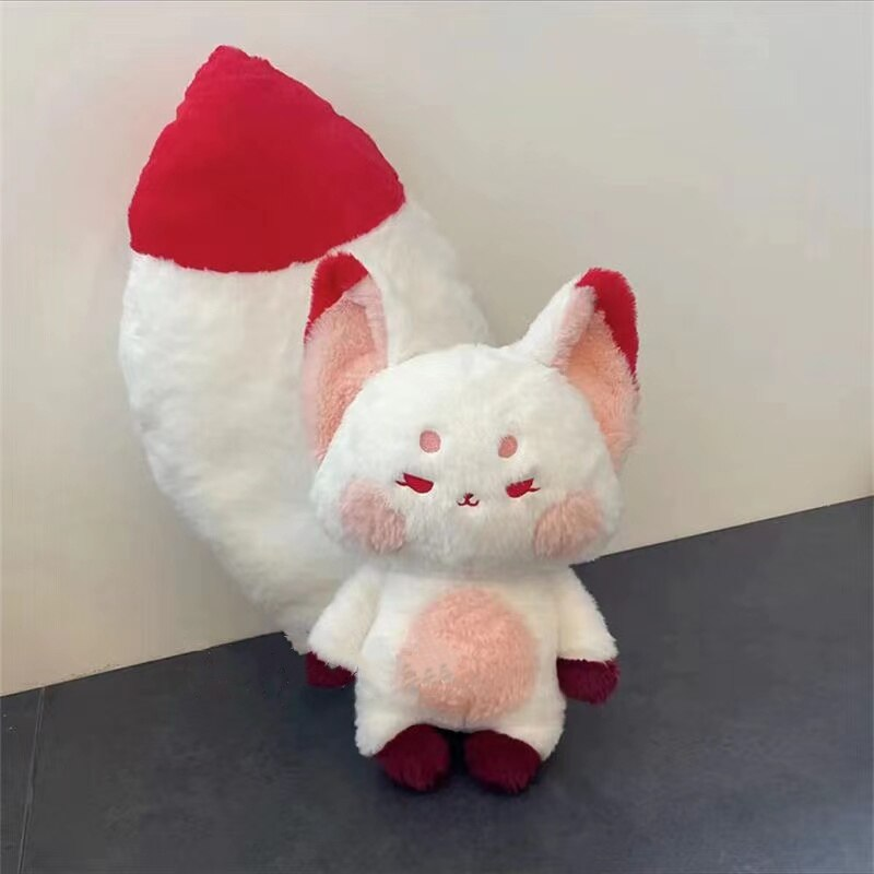 Cute Fox Tail Plush Toy Cute Cartoon Animal Fox Stuffed Doll Girls Lover Valentine's Gift Sofa Decor Pillows