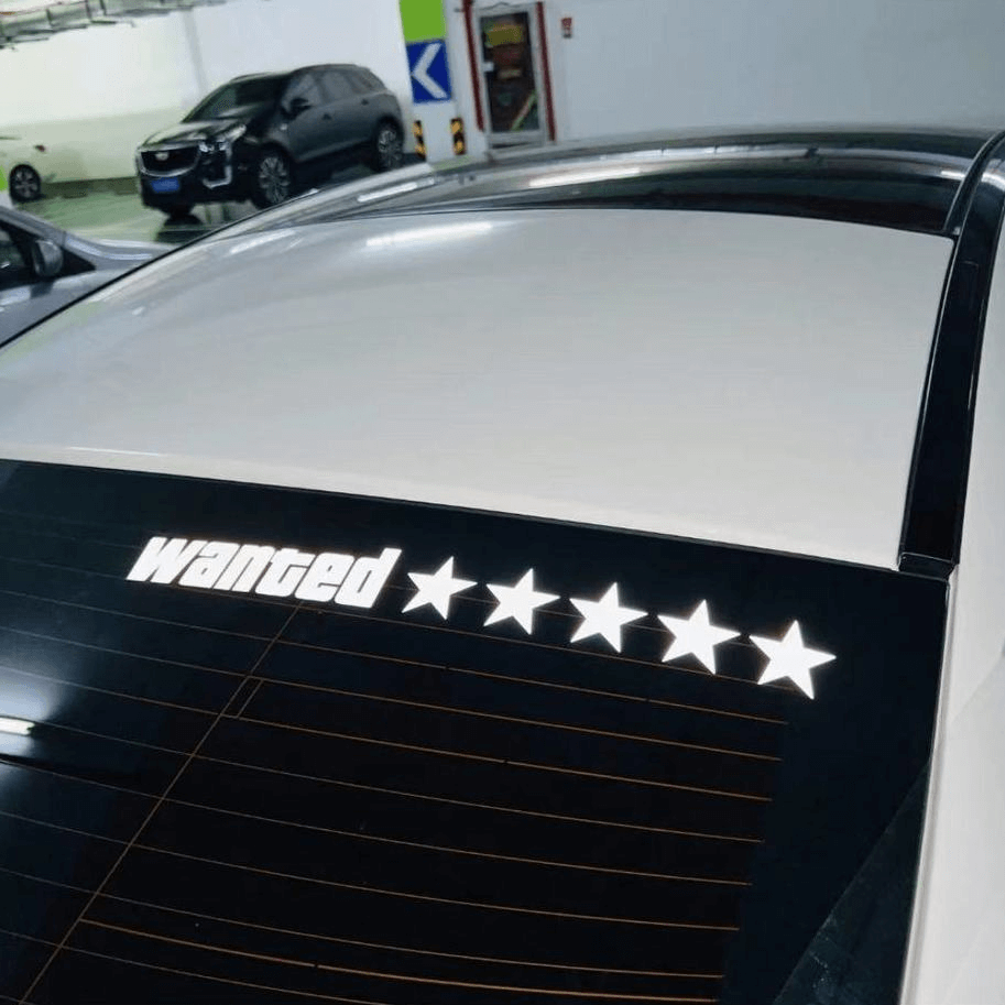Personality Creative Wanted 5 Stars Waterproof Car Sticker