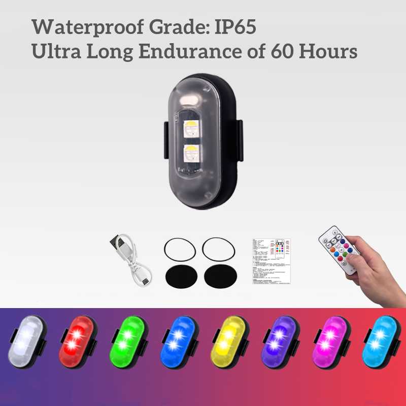 Universal Electric Aircraft Lights Motorcycle Strobe Free Wiring Warning Lights Drone Model Pilot Lights