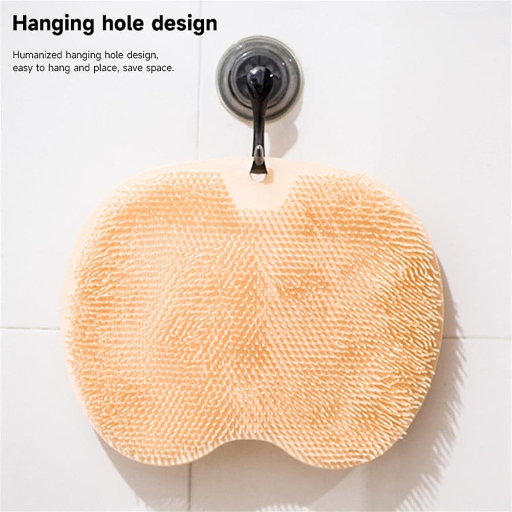 Shower Foot Scrubber Massager Cleaner Acupressure Mat Non-Slip Improve Circulation Exfoliation Massage Silicone Bath Pad