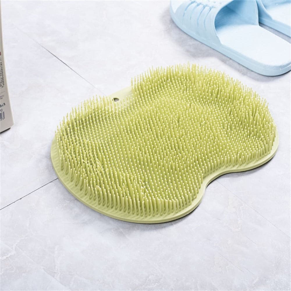 Shower Foot Scrubber Massager Cleaner Acupressure Mat Non-Slip Improve Circulation Exfoliation Massage Silicone Bath Pad