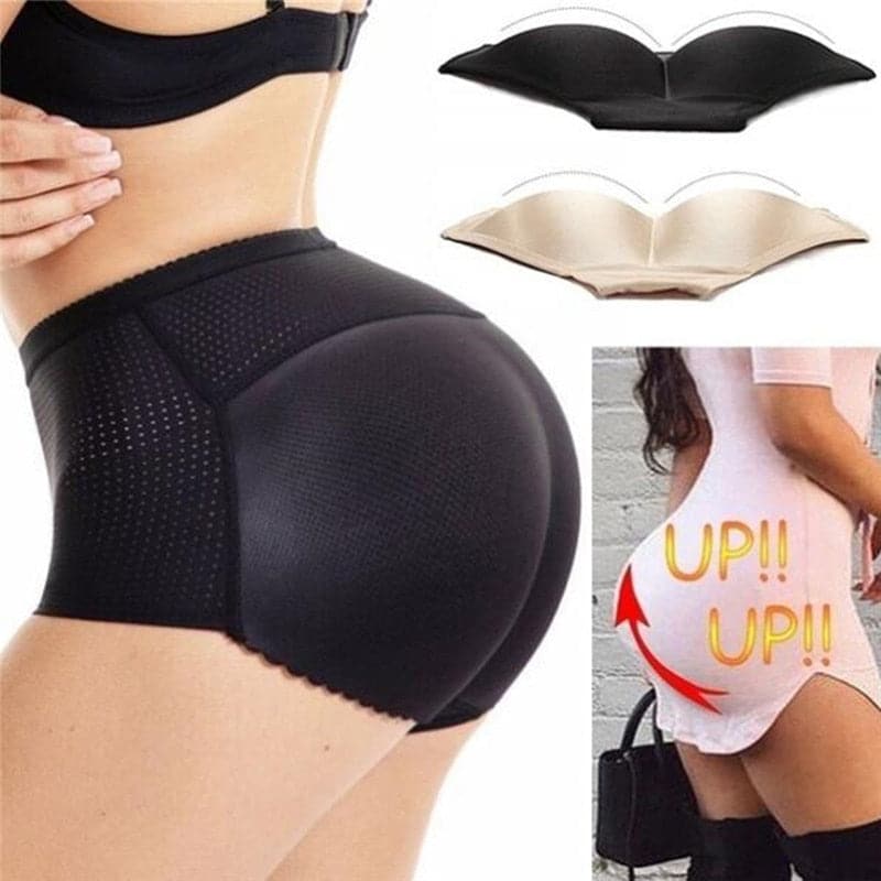 Women Sponge Padded Push Up Panties Butt Lifter Fake Ass Briefs Butt Hip Enhancer Seamless Control Panties Buttocks Lingerie