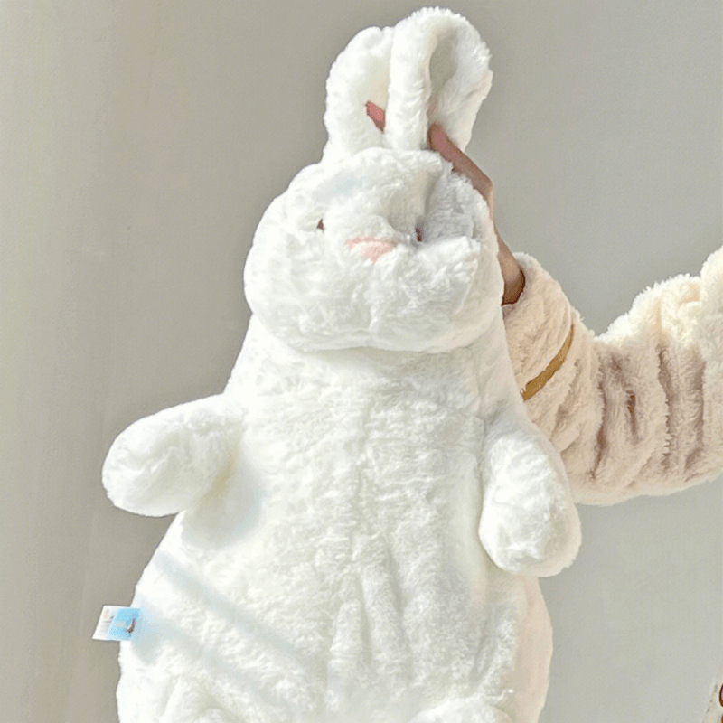 Cute Lazy White Rabbit Hug Pillow Bunny Plush Toy Sleeping Doll Gift