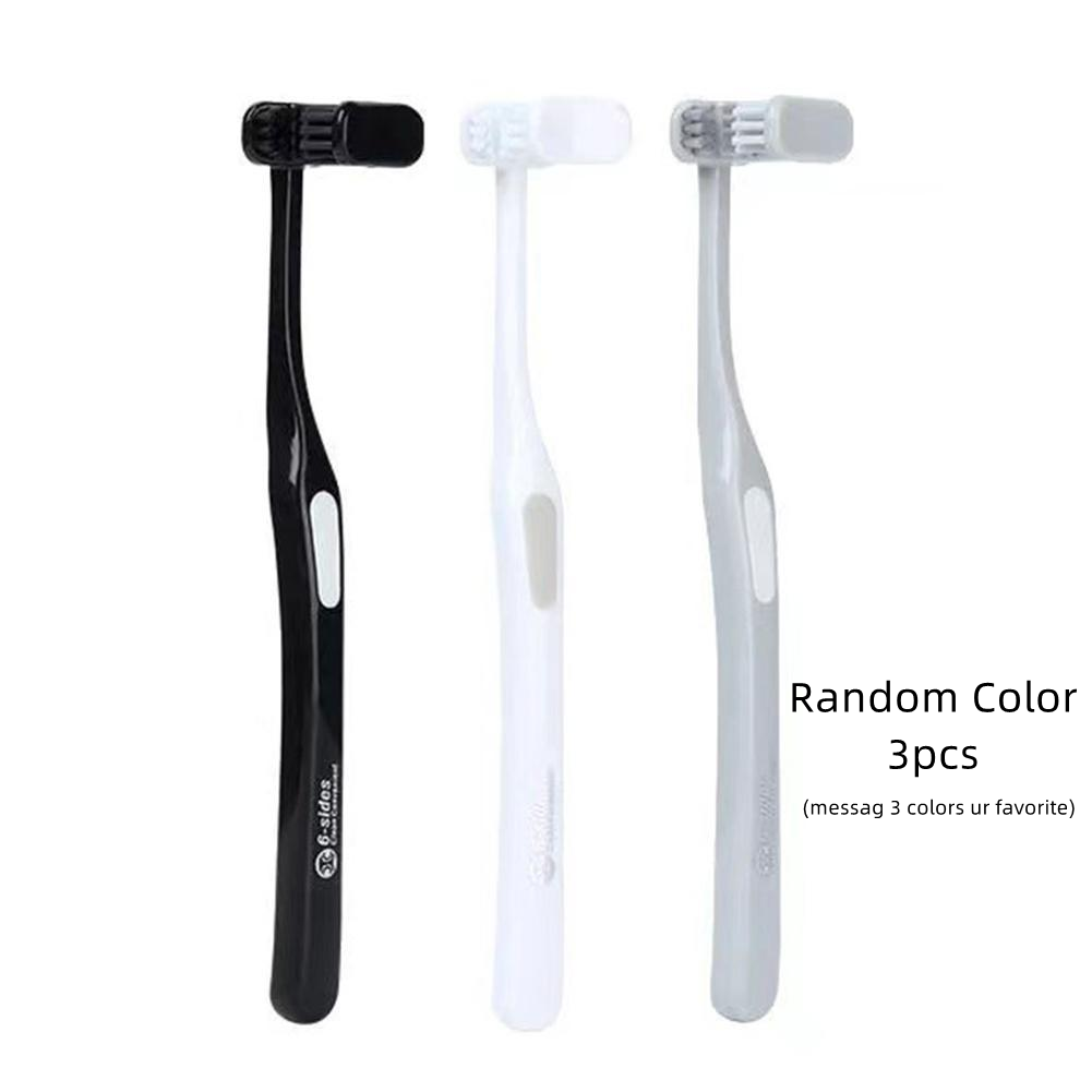 6 Sided All Rounded Toothbrush Super Soft Bristle Deep Cleaning Portable Ultra-fine Toothbrush Adults Tooth Brush Oral Care