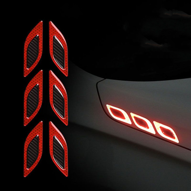Car Reflective Sticker Car-styling Rearview Mirror Sticker Safety Warning Reflective Sticker Car Strip Stickers Exterior