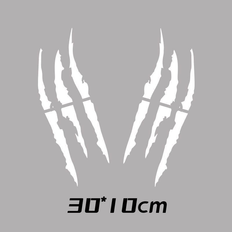 Auto Car Sticker Reflective Monster Claw Scratch Stripe Marks Headlight Decal