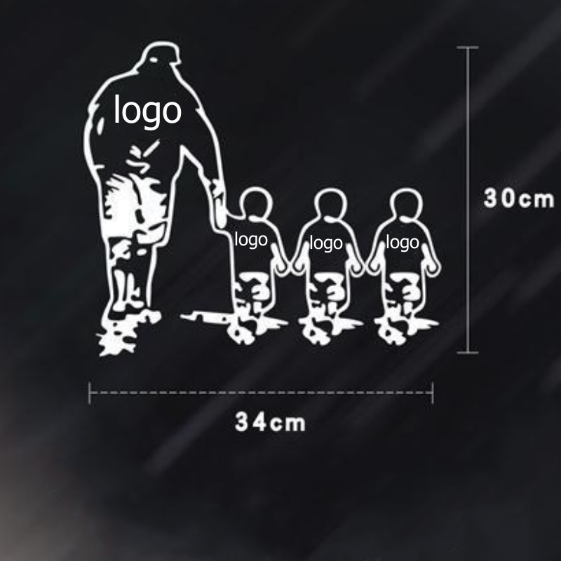 Creative Big Hand Holding Small Hand Customized Car Stickers Modified Fashion Trend Rear Window Stickers