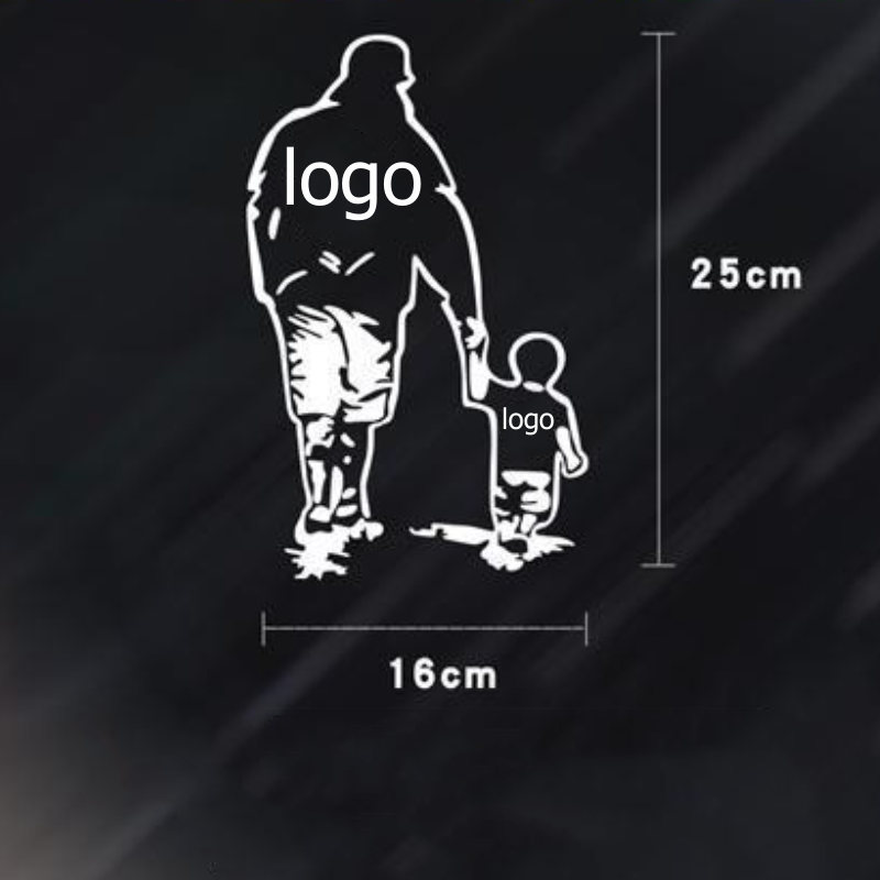 Creative Big Hand Holding Small Hand Customized Car Stickers Modified Fashion Trend Rear Window Stickers