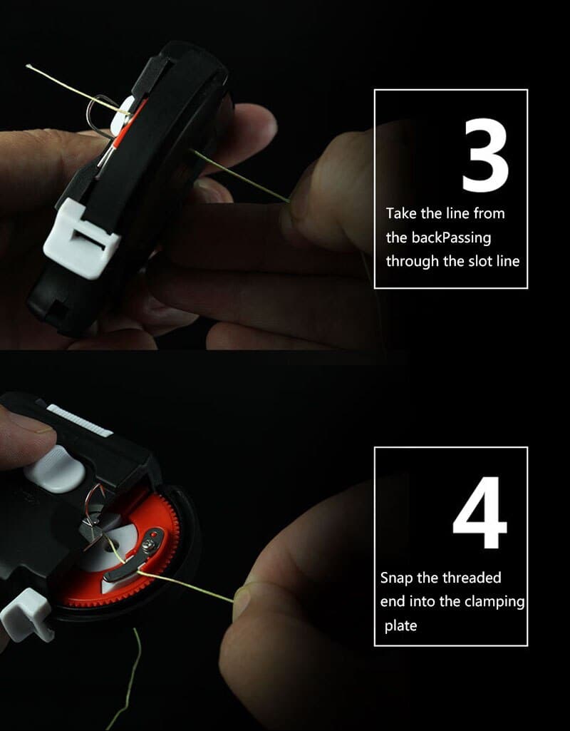 Automatic Portable Fishing Accessories Swinger Method Feeder Fishing Scissors Crochet Hooker Fish Hook Line Tying Device