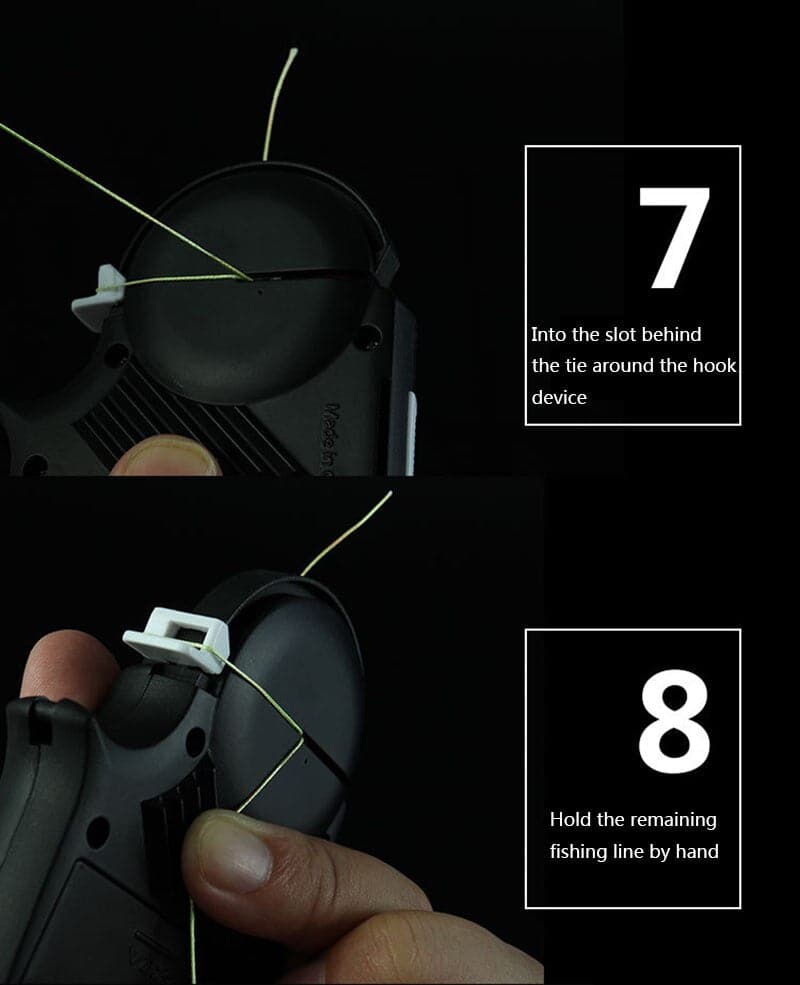 Automatic Portable Fishing Accessories Swinger Method Feeder Fishing Scissors Crochet Hooker Fish Hook Line Tying Device