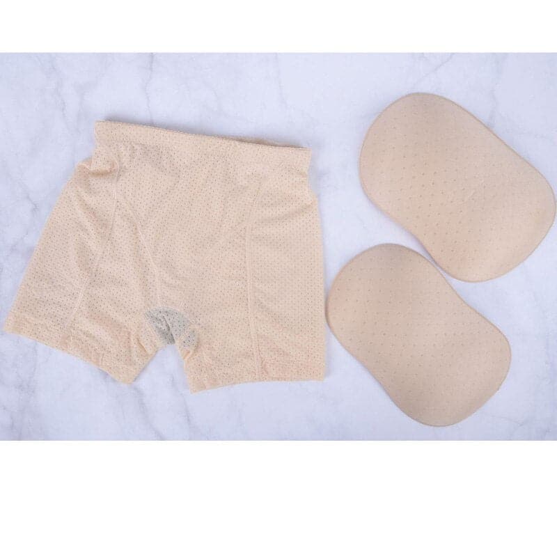Women Mesh Breathable Buttocks Push up Hip Pad Fake Ass Boxer Lingerie Raises Butt Shaping Underwear Push up False Ass Panties