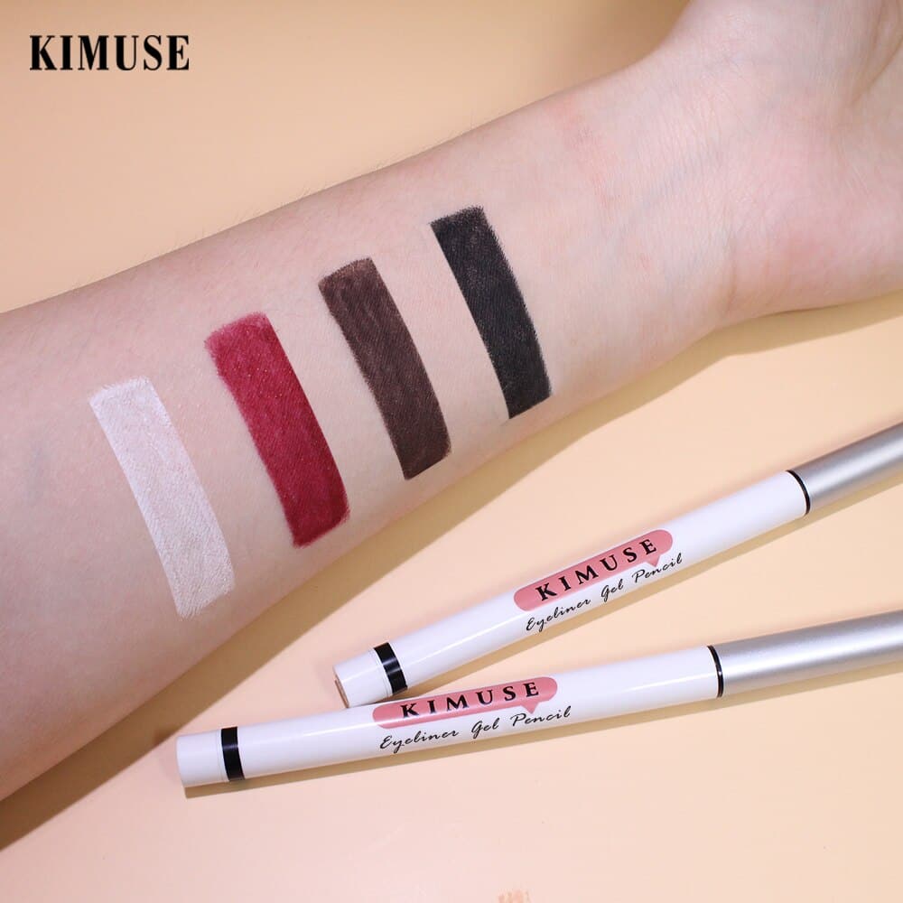 Long-lasting Gel Eyeliner Pencil Waterproof Easy To Wear Black White Color Eyeliner Pen Eye Makeup Eye Liner