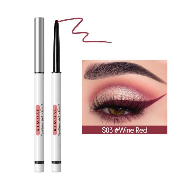Long-lasting Gel Eyeliner Pencil Waterproof Easy To Wear Black White Color Eyeliner Pen Eye Makeup Eye Liner
