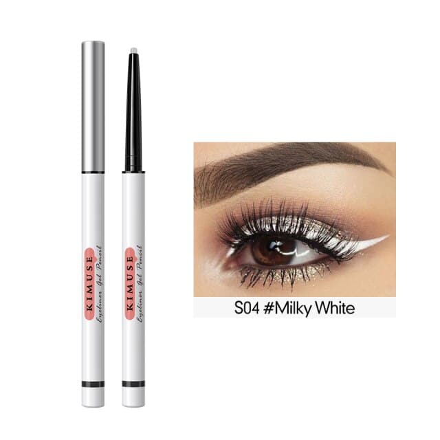 Long-lasting Gel Eyeliner Pencil Waterproof Easy To Wear Black White Color Eyeliner Pen Eye Makeup Eye Liner