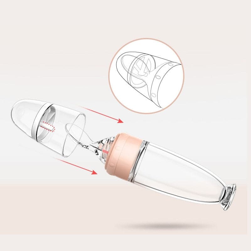 Silicone Baby Feeding Spoon Silicone Food Supplement Children Rice Paste Bottle