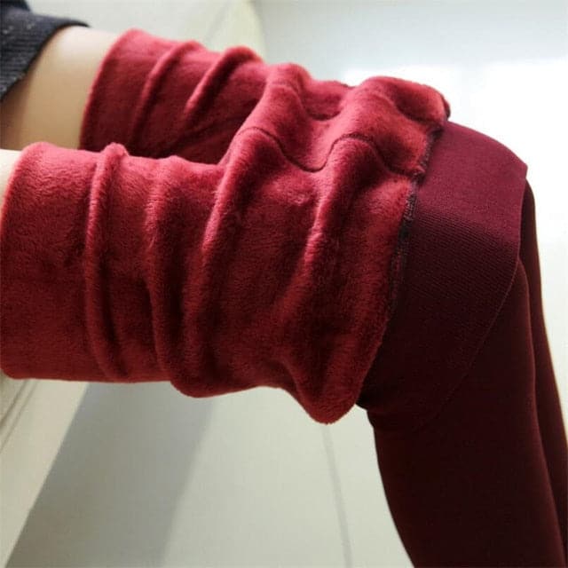 Trend Knitting Casual Winter New High Elastic Thicken Lady's Leggings Warm Pants Skinny Pants For Women