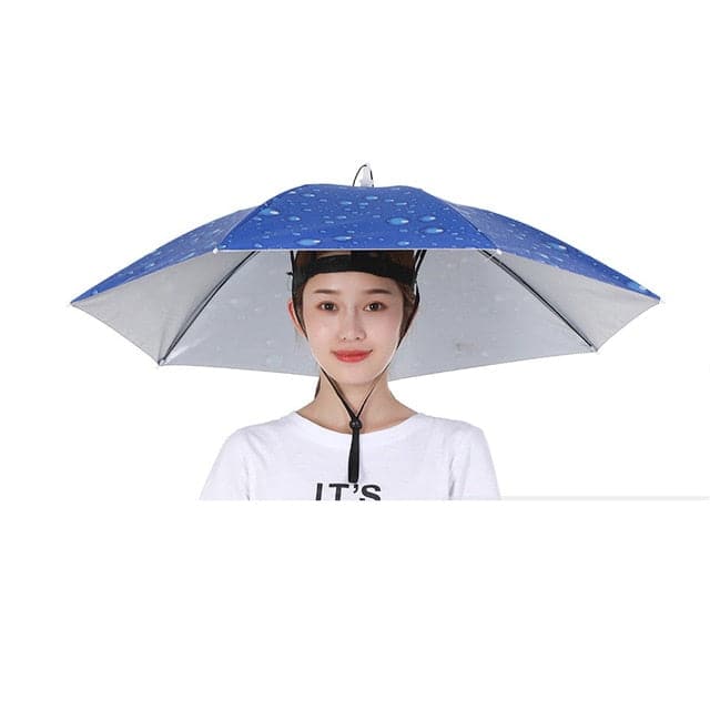 Foldable Double Umbrella Hat Headwear Cap Sun Rain Cap Camping Fishing Caps Sunscreen Shade Umbrella Fishing Hats