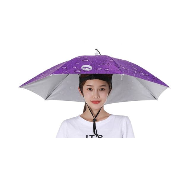 Foldable Double Umbrella Hat Headwear Cap Sun Rain Cap Camping Fishing Caps Sunscreen Shade Umbrella Fishing Hats