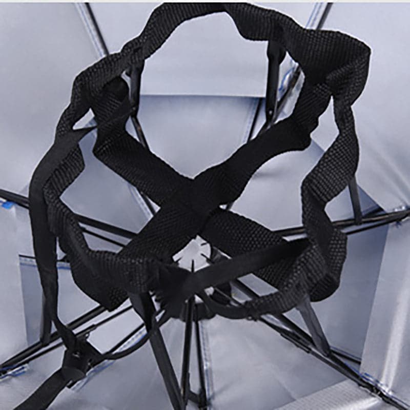 Foldable Double Umbrella Hat Headwear Cap Sun Rain Cap Camping Fishing Caps Sunscreen Shade Umbrella Fishing Hats