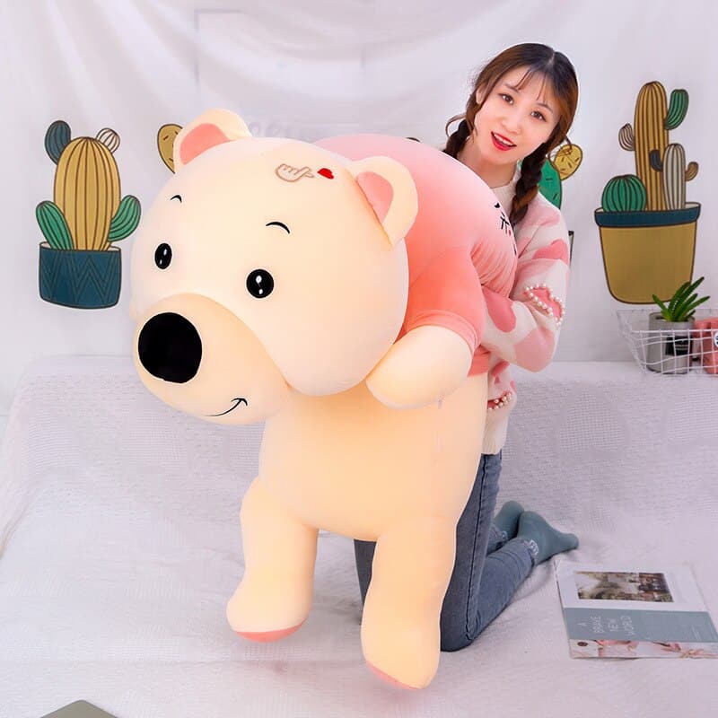 Cute Lying Teddy Bear Plush Toys Stuffed Dolls Homer Sofa Bedroom Decor