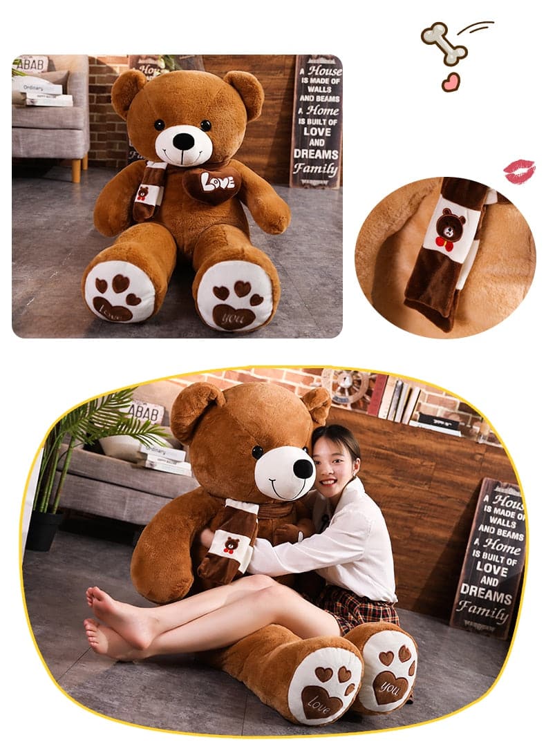 Huggable 4 Colors Teddy Bear Stuffed Toys For Girlfriends Holiday Birthday Gift Home Decor