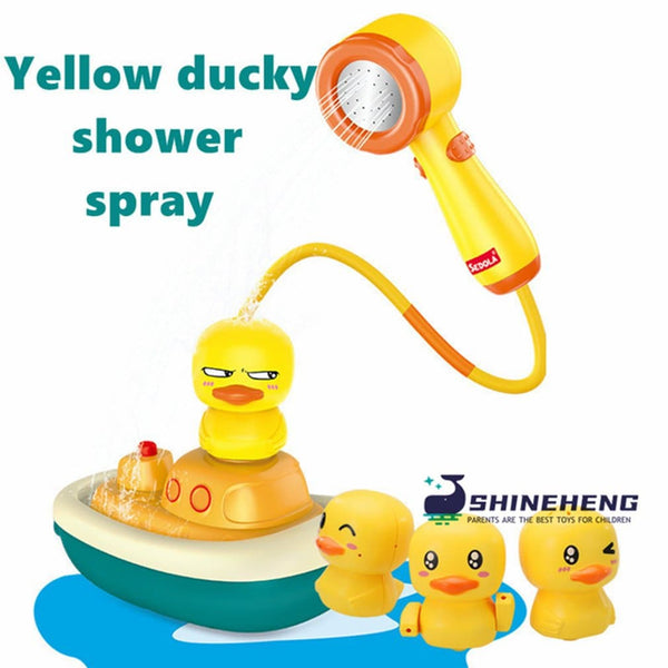 New Bath Toys Baby Water Game Pirate Ship Duck Model Faucet Shower Electric Spray For Kids Swimming Bathroom