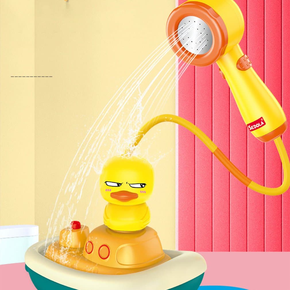 New Bath Toys Baby Water Game Pirate Ship Duck Model Faucet Shower Electric Spray For Kids Swimming Bathroom