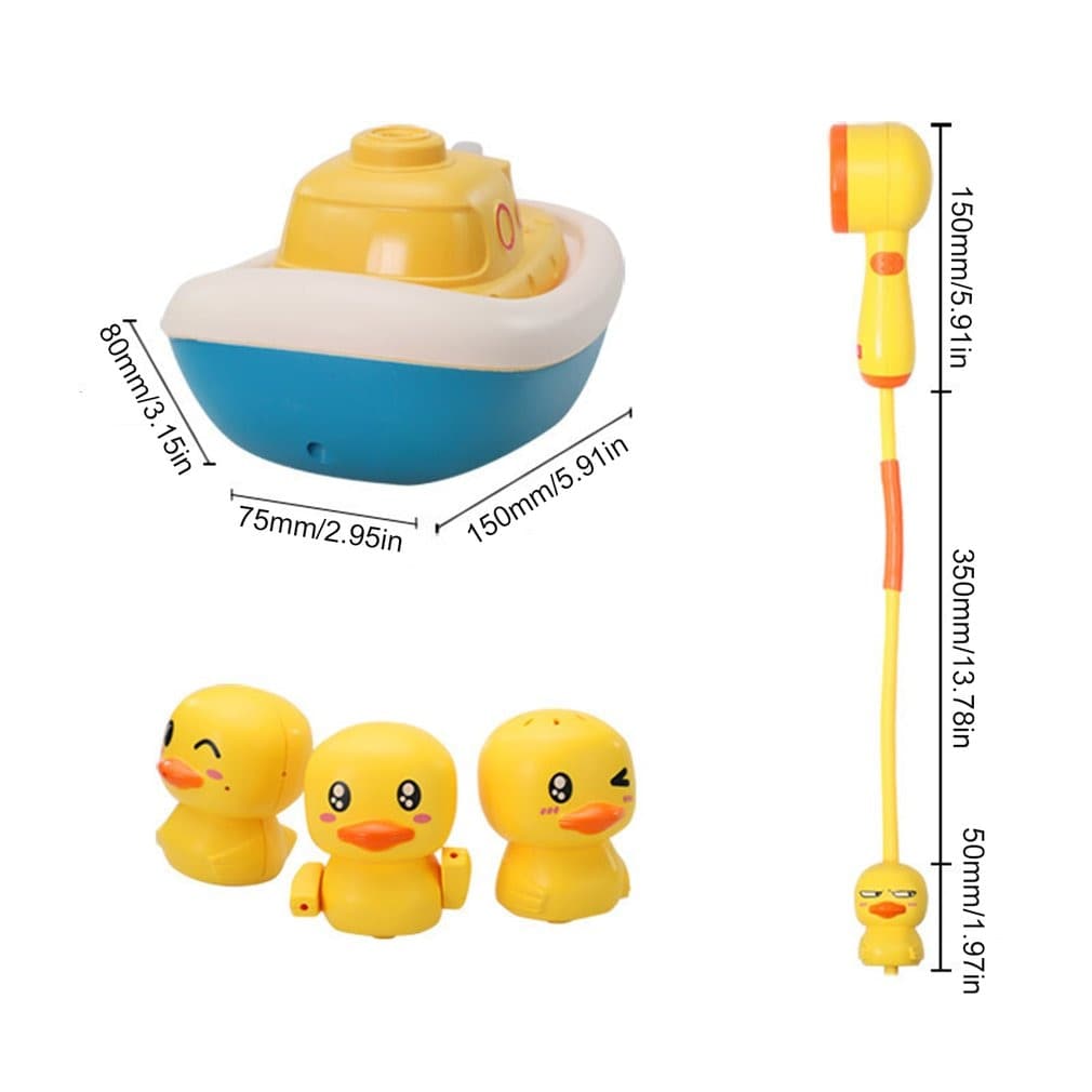 New Bath Toys Baby Water Game Pirate Ship Duck Model Faucet Shower Electric Spray For Kids Swimming Bathroom