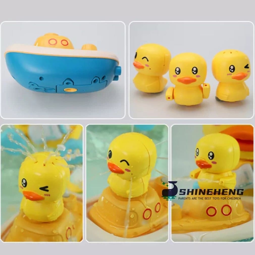 New Bath Toys Baby Water Game Pirate Ship Duck Model Faucet Shower Electric Spray For Kids Swimming Bathroom