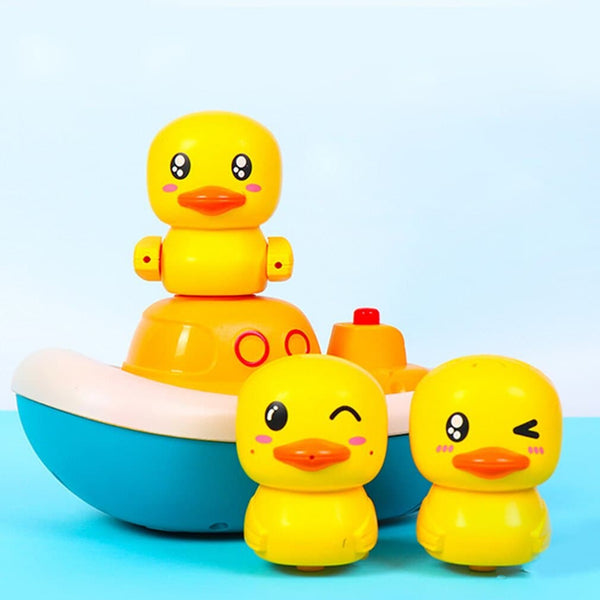 New Bath Toys Baby Water Game Pirate Ship Duck Model Faucet Shower Electric Spray For Kids Swimming Bathroom