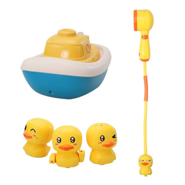New Bath Toys Baby Water Game Pirate Ship Duck Model Faucet Shower Electric Spray For Kids Swimming Bathroom