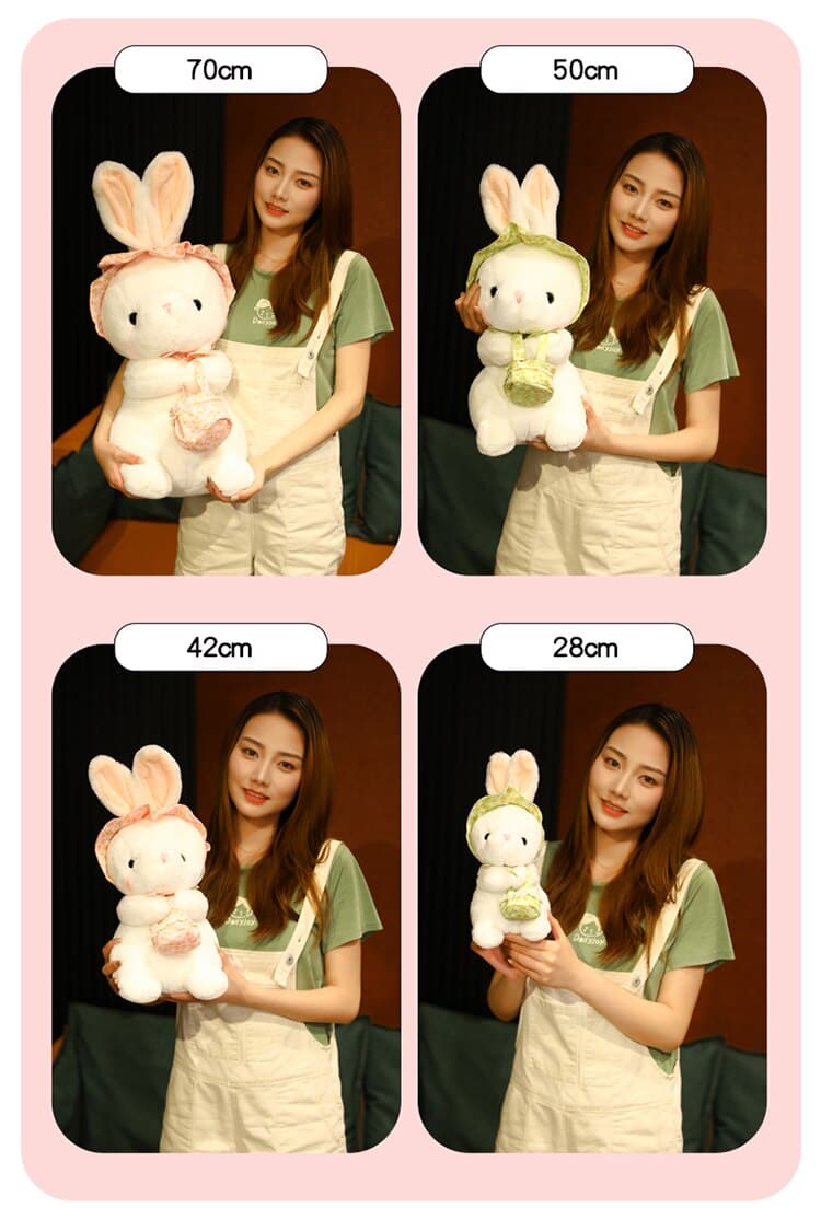 Countryside Style Fluffy Plush Rabbit Toys Lovely Cute Home Bedroom Decor Holiday Gifts