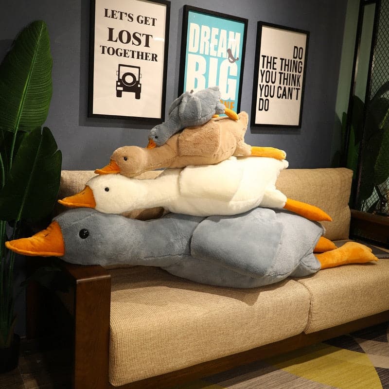 Giant Duck Plush Toys Fluffy Sleep Pillow Goose Doll for Rest and Reading Home Decor HolidaY Gifts
