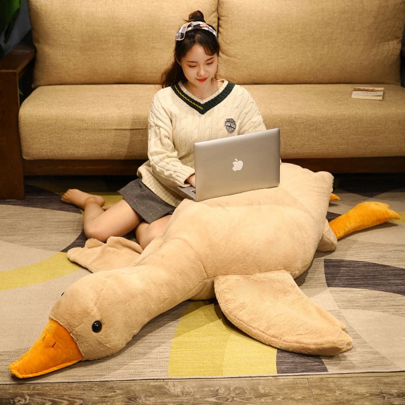 Giant Duck Plush Toys Fluffy Sleep Pillow Goose Doll for Rest and Reading Home Decor HolidaY Gifts