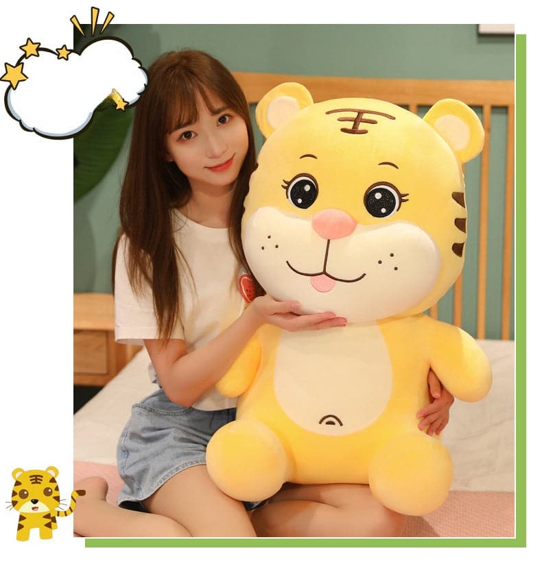 Cute Little Tiger Doll Plush Toy Child Doll Boy and Girl Mascot Birthday Gift