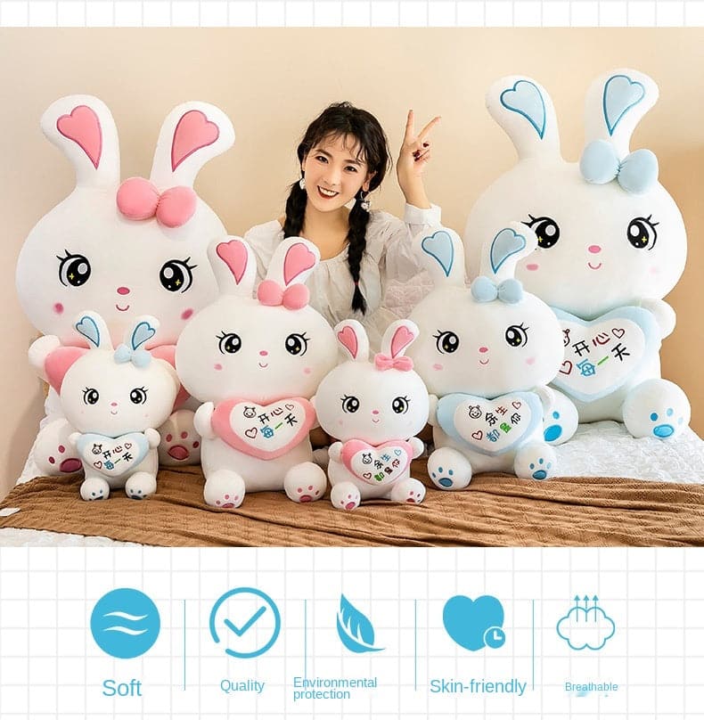 Sweet Love Hearts Cartoon Rabbit Plush Toy Dolls Sofa Decorative Best Gifts For Lover