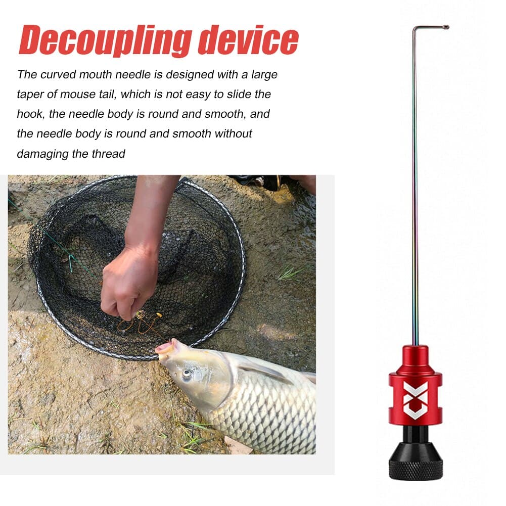 Stainless Steel Fishing Nail Knot Tying Fly Knock Fish Hook Decoupling Tool Flying Protection Knock Hard Stop Needle Unhooker