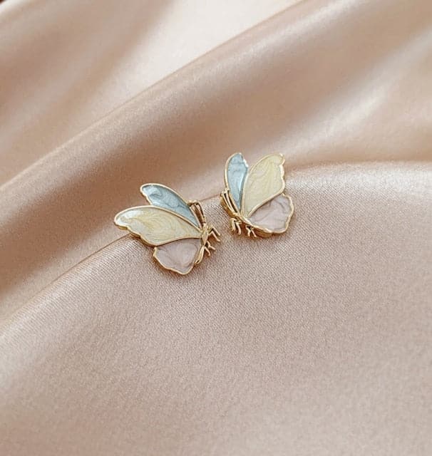 New Trendy Long Butterfly Clip Earrings Ear Hook Pearl Ear Clips Without Pierced Ears Chain Earrings Women Girls Jewelry