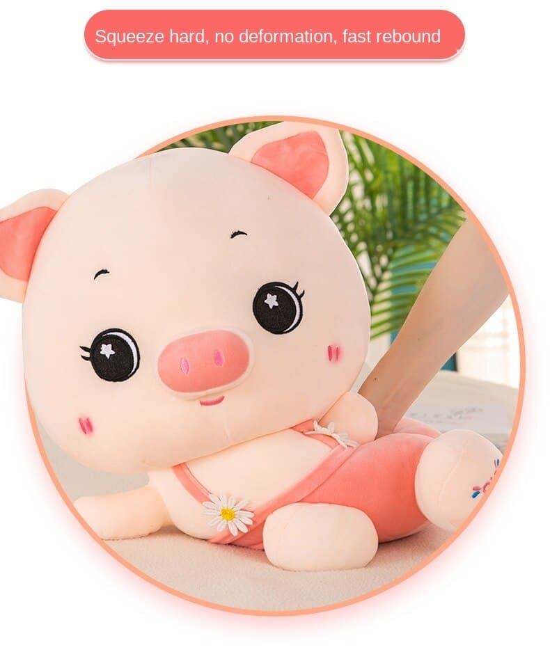 Cute Daisy Pig Stuffed Toys Doll Anime Plush Toy Soft Piggy Bedroom Sofa Decor Kids Gifts