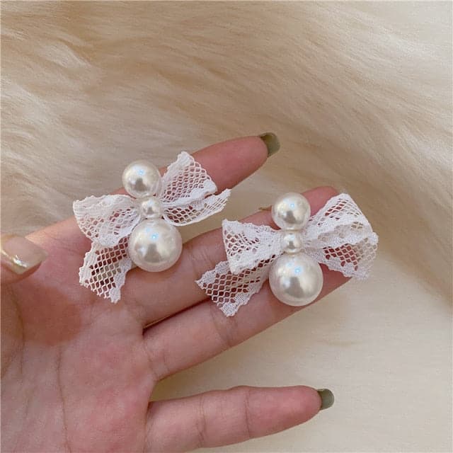 New Trendy Long Butterfly Clip Earrings Ear Hook Pearl Ear Clips Without Pierced Ears Chain Earrings Women Girls Jewelry