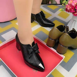 Chunky Chelsea High Boots Women High Heels Shoes Fashion Warm Ankle Boots Designer Pumps Party Shoes