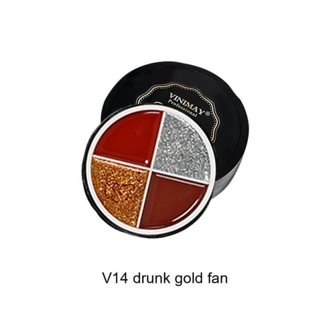 4 Color Solid Canned Nail Polish Gel UV LED Professional Phototherapy Painting Gel DIY Nail Art Design Nail Gel