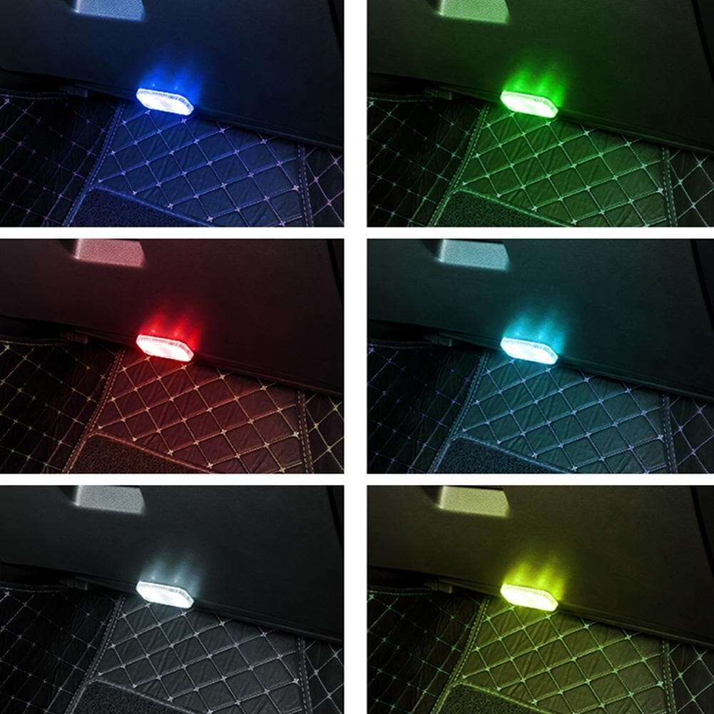 1pcs Mini Car Interior Light Wireless Led Lights Ambient Lamp Chargeable Night Reading Roof Ceiling Light USB Charging 5V