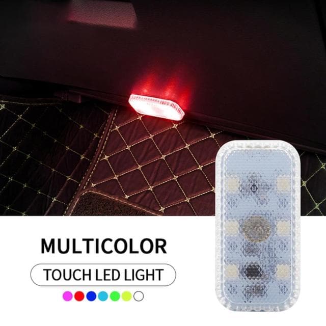 1pcs Mini Car Interior Light Wireless Led Lights Ambient Lamp Chargeable Night Reading Roof Ceiling Light USB Charging 5V