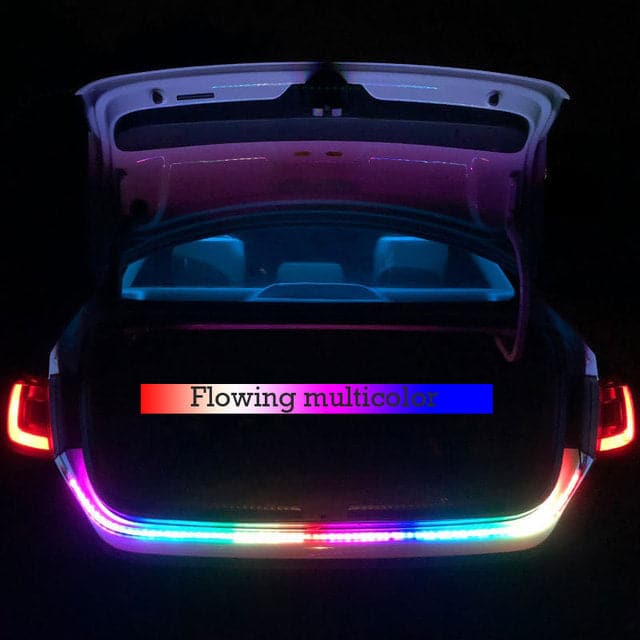 Car Tail Box Streamer Decor Light Reverse Warning LED Strip 12v Super Bright Dynamic Colorful Brake Follow Turn Signal Lamp