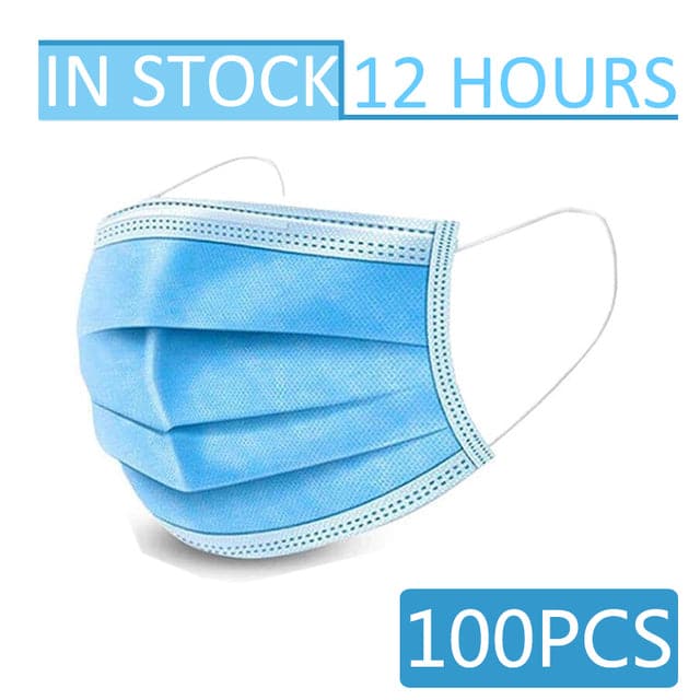 10-100pcs Disposable Face Mouth Masks 3-Layer Filter Anti Dust Smog Earloop Breathable Gauze Mascarilla Black Mascaras Masque