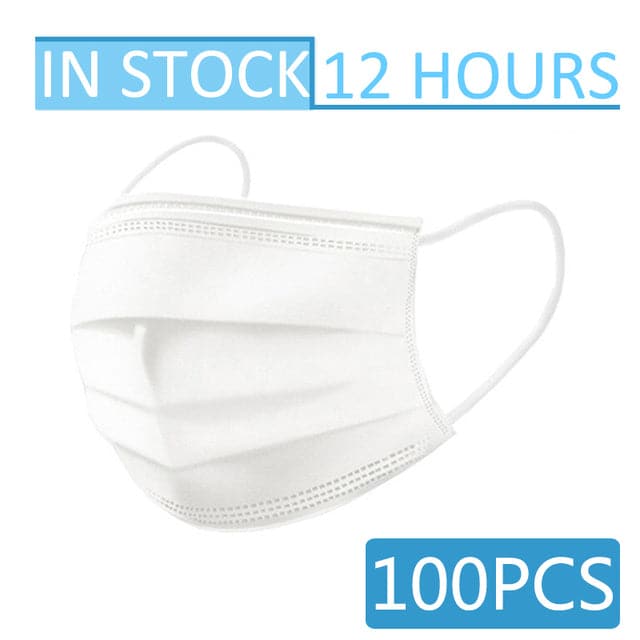 10-100pcs Disposable Face Mouth Masks 3-Layer Filter Anti Dust Smog Earloop Breathable Gauze Mascarilla Black Mascaras Masque